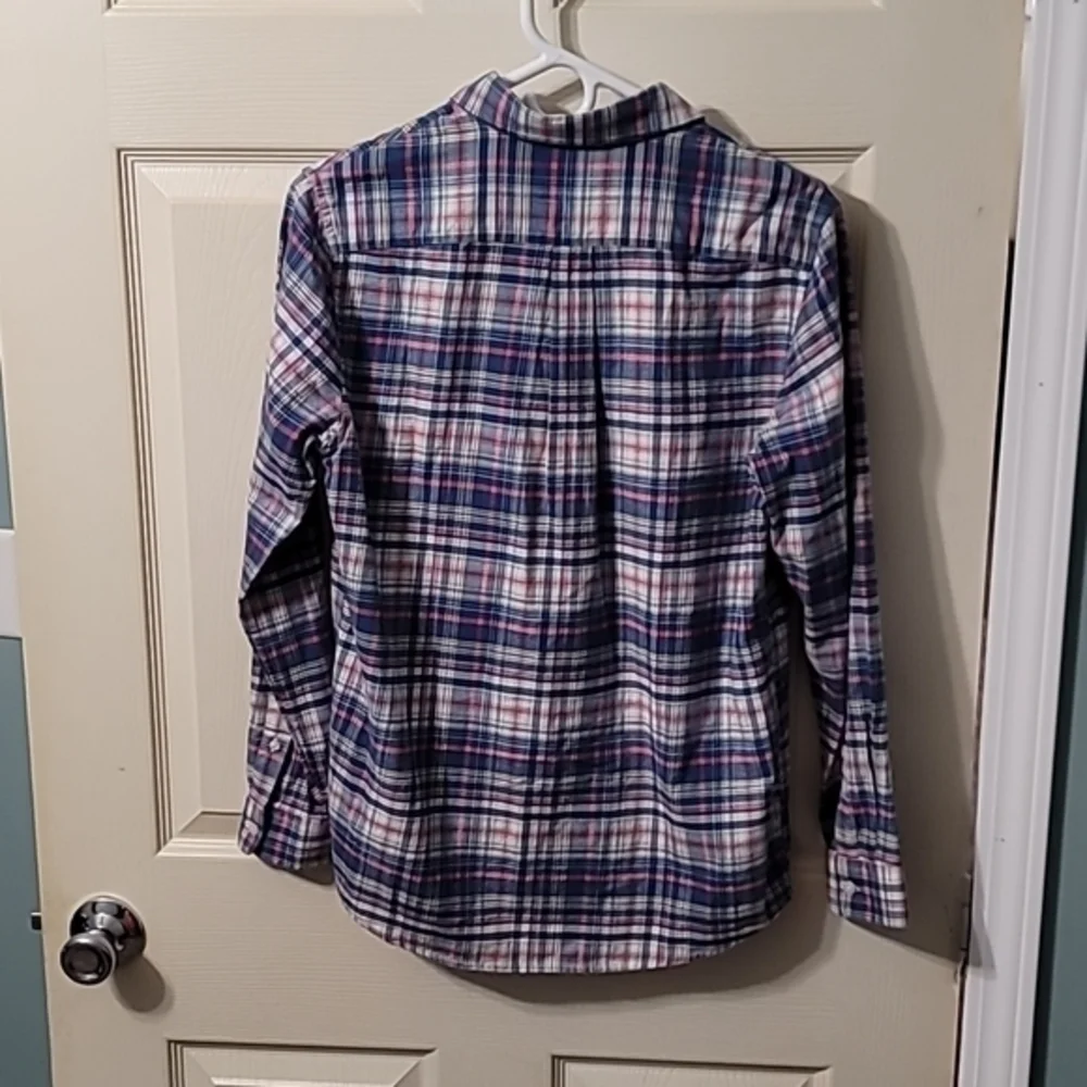 Vinyard Vines Flannel Plaid Whale‎ Button-down Youth (L/16) Shirt